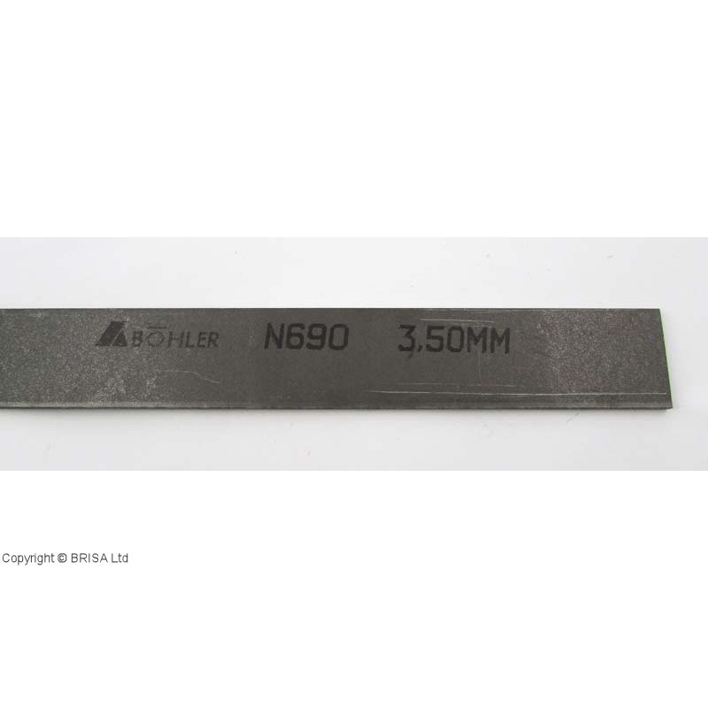 Plienas geležtėms N690 3,5x50x500mm Plienas geležtėms N690 3,5x50x500mm